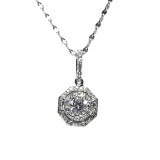 0.58 Cts. 14K White Gold Diamond Miracle Pendant